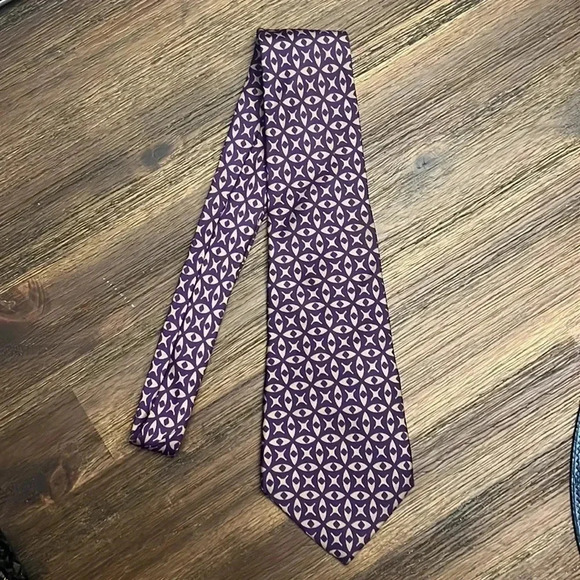 Mens 100% Silk Tie - Jaeger Made in Britain - Picture 3 of 8